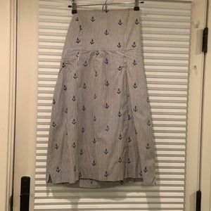 Strapless Seersucker Dress w/ POCKETS